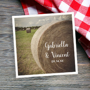 Rustic Hay Bales Ranch Wedding Servet