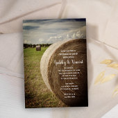 Rustic Hay Bales Ranch Wedding Shower Kaart