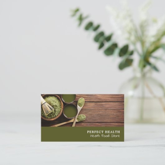 Rustic Health Food Store Visitekaartje (Staand voorkant)