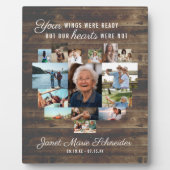 Rustic Heart | 15 foto-collage-herdenkingsplaquett Fotoplaat (Voorkant)