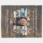 Rustic Heart | 15 Fotocollage Memorial Blanket Fleece Deken (Voorkant (Horizontaal))