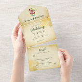 Rustic Heart All in One Mexicaanse bruiloft Uitnod Uitnodiging (Afscheurbaar)