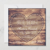 Rustic Heart Barn Wood Vrijgezellenfeest Invites Kaart