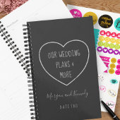 Rustic Heart Couple's Chalkboard Wedding Planner