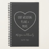Rustic Heart Couple's Chalkboard Wedding Planner (Voorkant)