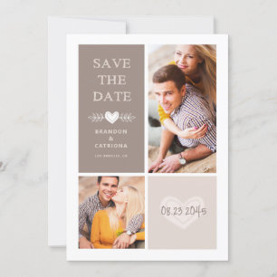 Rustic Heart Doodles   De bekendmaking van de datu Save The Date