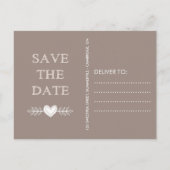 Rustic Heart Doodles sparen het Briefkaart van de  (Achterkant)