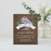 Rustic Heart FOTO Paarse Bloemen NIEUWE DATUM (Staand voorkant)