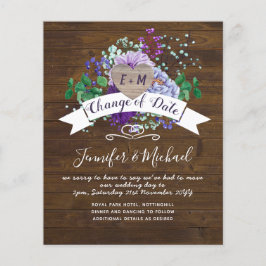 Rustic Heart FOTO Paarse Bloemen NIEUWE DATUM