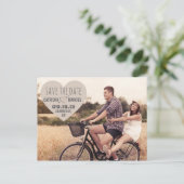 Rustic Heart  Foto Save the Date Briefkaart (Staand voorkant)