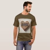 Rustic Heart Gelukkig Getrouwd Mannen Tshirt (Voorkant volledig)