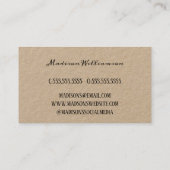 Rustic Heart Kraft Paper gemaakt met liefde |Handl Visitekaartje (Achterkant)