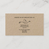 Rustic Heart Kraft Paper Handgemaakt door Visitekaartje (Achterkant)