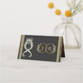 Rustic Heart & Monogram - Salie Plaatskaartje (Achterkant)
