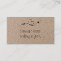 Rustic Heart Nep Kraftpapier Handgemaakt Met Liefd