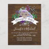 Rustic Heart PHOTO Paars Floral CHANGE DATUM (Voorkant)