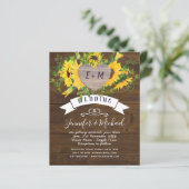 Rustic Heart PHOTO Sunflower Woodland Wedding (Staand voorkant)