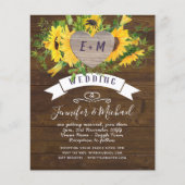 Rustic Heart PHOTO Sunflower Woodland Wedding (Voorkant)