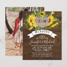 Rustic Heart PHOTO Sunflower Woodland Wedding