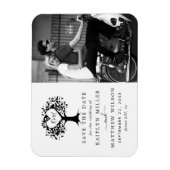 Rustic Heart Tree Weddenfoto slaat de datum op Magneet (Verticaal)