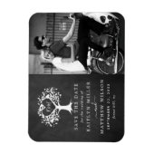 Rustic Heart Tree Weddenfoto slaat de datum op Magneet (Verticaal)