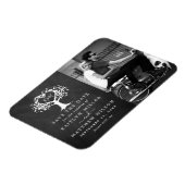 Rustic Heart Tree Weddenfoto slaat de datum op Magneet (Linkerzijde)