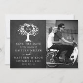 Rustic Heart Tree Weddenfoto slaat de datum op Save The Date (Voorkant)