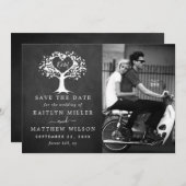 Rustic Heart Tree Weddenfoto slaat de datum op Save The Date (Voorkant / Achterkant)