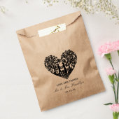 Rustic Heart Wedding Favor Bag Bedankzakje (Gezegeld)