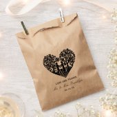 Rustic Heart Wedding Favor Bag Bedankzakje (Geknipt)
