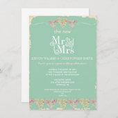 Rustic Hearts Chalkboard Post Wedding Uitnodiging (Voorkant / Achterkant)