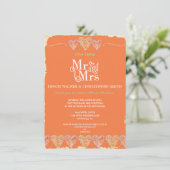 Rustic Hearts Chalkboard Post Wedding Uitnodiging (Staand voorkant)