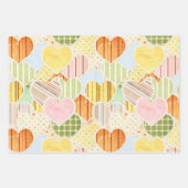 Rustic Hearts Inpakpapier Plat Vel Set van 3 (Voorkant 2)