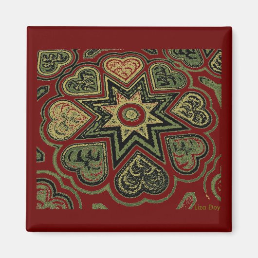 'Rustic Hearts' Magnet (Voorkant)