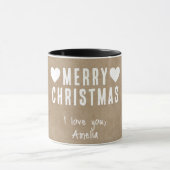 Rustic Hearts Merry Christmas Boyfriend Vriendin Mok (Midden)