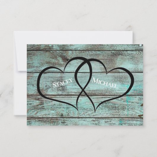 Rustic Hearts RSVP (Achterkant)