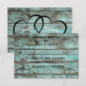 Rustic Hearts RSVP (Voorkant / Achterkant)