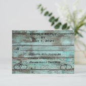 Rustic Hearts RSVP Kaartje (Staand voorkant)