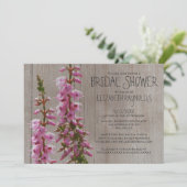 Rustic Heather Bridal Shower Invitations Kaart (Staand voorkant)