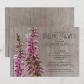 Rustic Heather Bridal Shower Invitations Kaart (Voorkant / Achterkant)