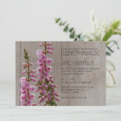 Rustic Heather Wedding Invitations Kaart (Staand voorkant)