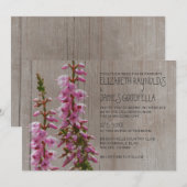 Rustic Heather Wedding Invitations Kaart (Voorkant / Achterkant)