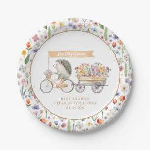 Rustic Hedgehog Baby shower Borden – lokaal geteel Papieren Bordje