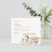Rustic Hedgehog Baby shower Fotouitnodiging Kaart (Staand voorkant)