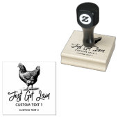 Rustic heeft net een kippeneierstempel gelegd rubberstempel (Gestempeld)