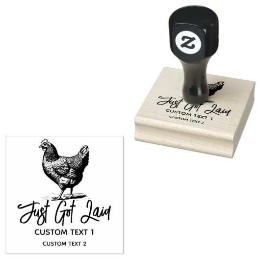 Rustic heeft net een kippeneierstempel gelegd rubberstempel (Gestempeld)