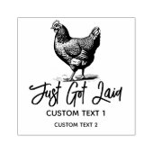 Rustic heeft net een kippeneierstempel gelegd rubberstempel (Afrduk)