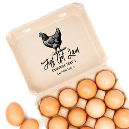 Rustic heeft net een kippeneierstempel gelegd rubberstempel