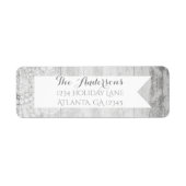 Rustic Heirloom Lace Barn Wood Wedding Etiket (Voorkant)