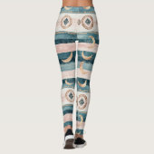 Rustic Hemels Streeppatroon Maan Zon Aards (10) Leggings (Achterkant)